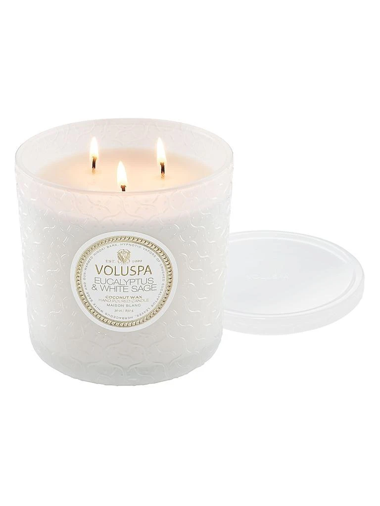 Voluspa Eucalyptus & White Sage Luxe Candle 2