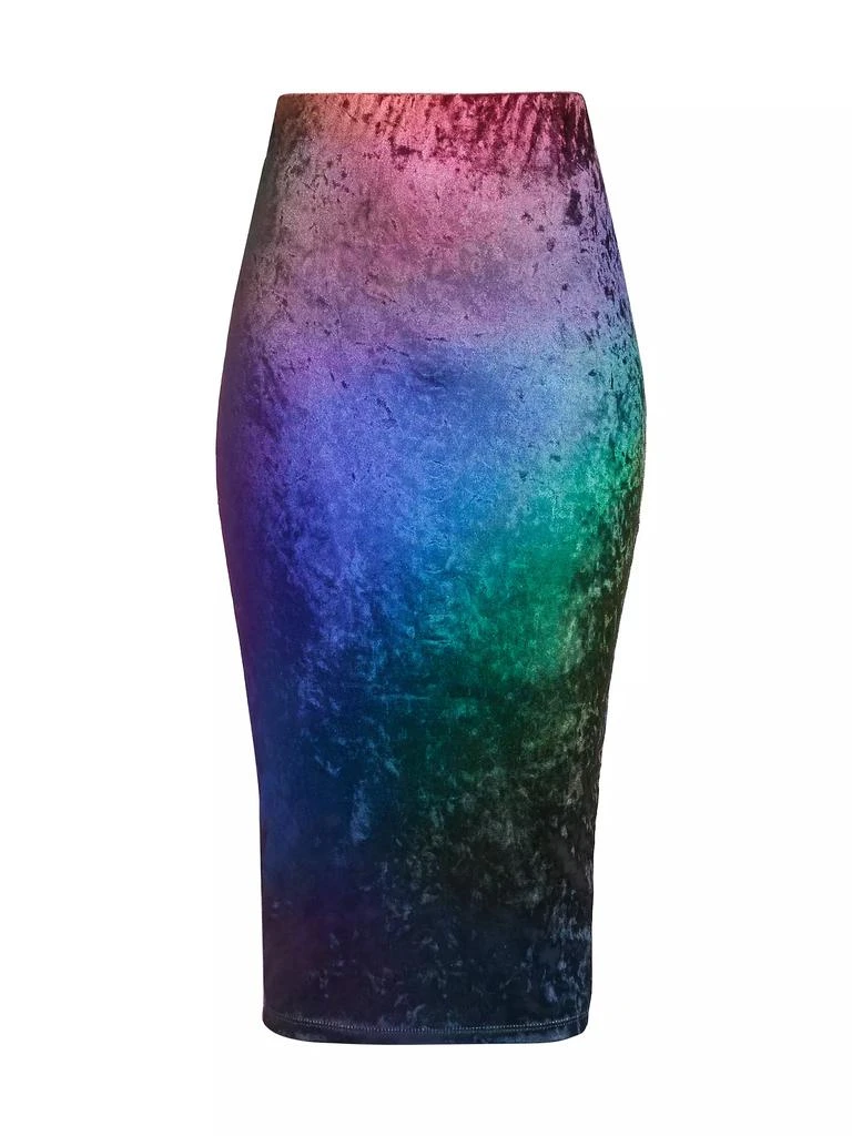 BruceGlen Prism Crushed Velvet Pencil Skirt 1