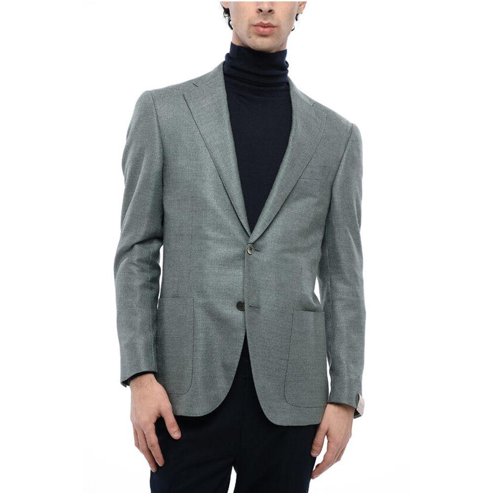 Corneliani Half-lined Silk Blend Blazer with Patch Men's Pockets