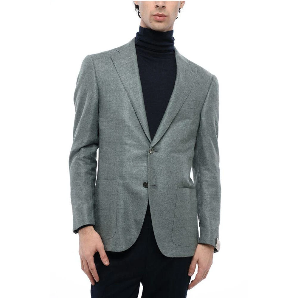 Corneliani Half-lined Silk Blend Blazer with Patch Men's Pockets 1