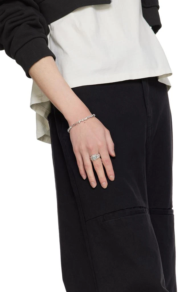 Veneda Carter SSENSE Exclusive Silver VC017 Hammered Gem Ring 2
