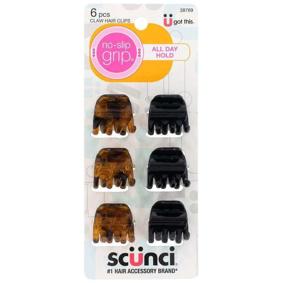 Scunci No-Slip Grip Mini Chunky Claw/Jaw Clips 3