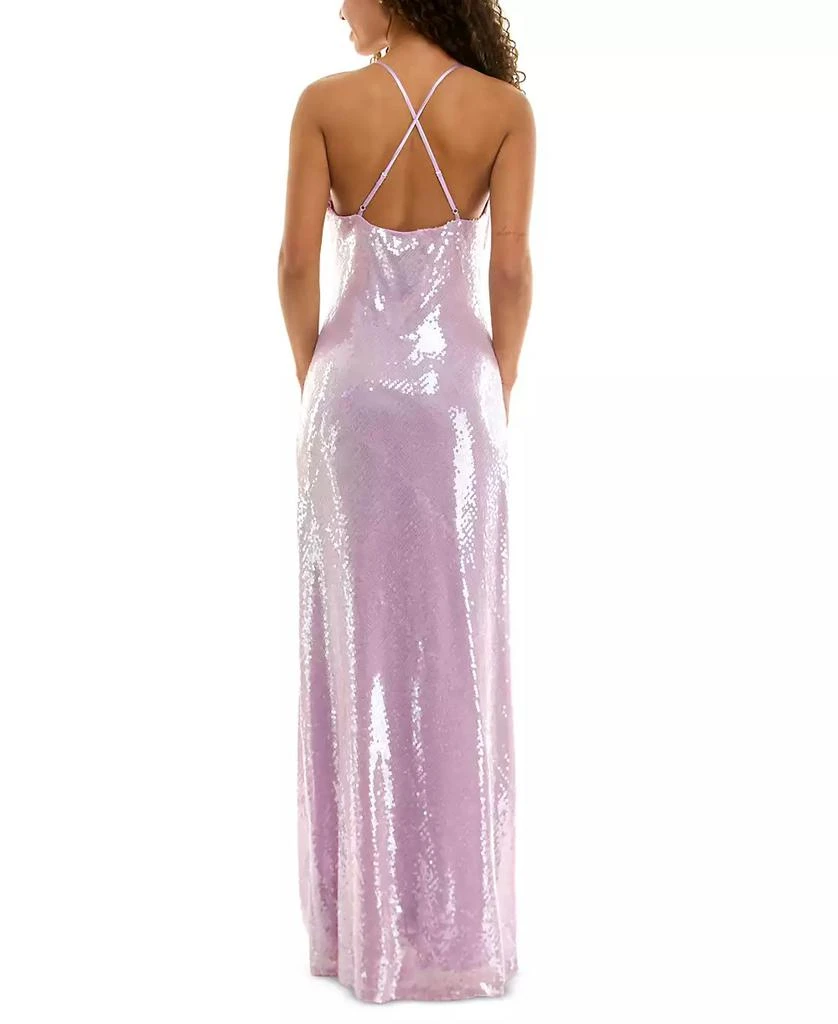 Alex & Sophia Juniors' Cross-Back Sequin Gown 2