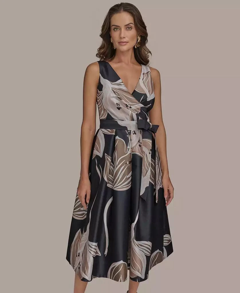 Donna Karan Women's Floral Midi A-Line Dress 3