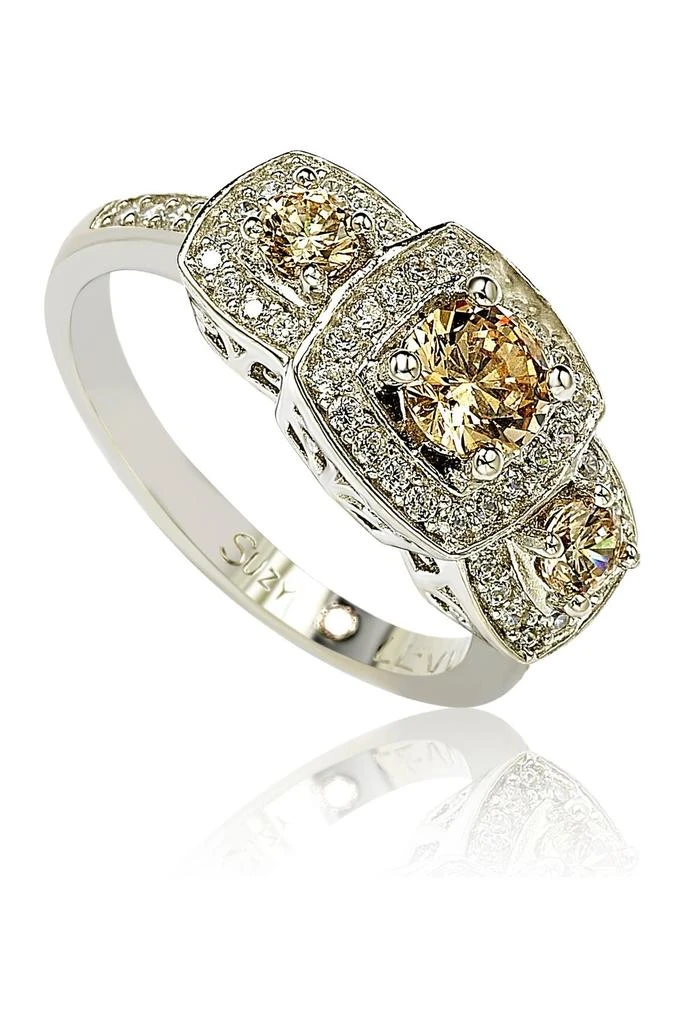 Suzy Levian Sterling Silver Chocolate CZ Engagement Ring 1