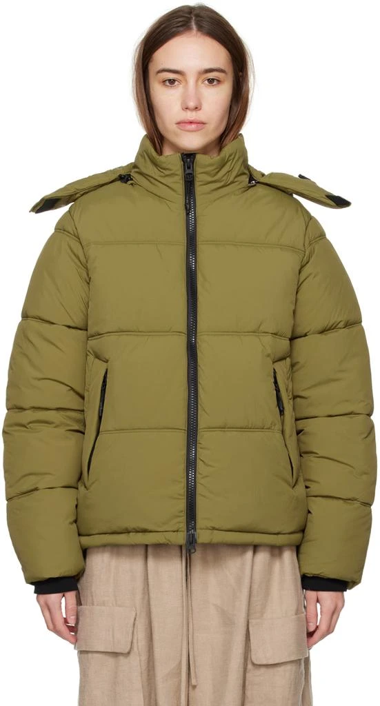 The Very Warm Green Hooded Puffer Jacket 1