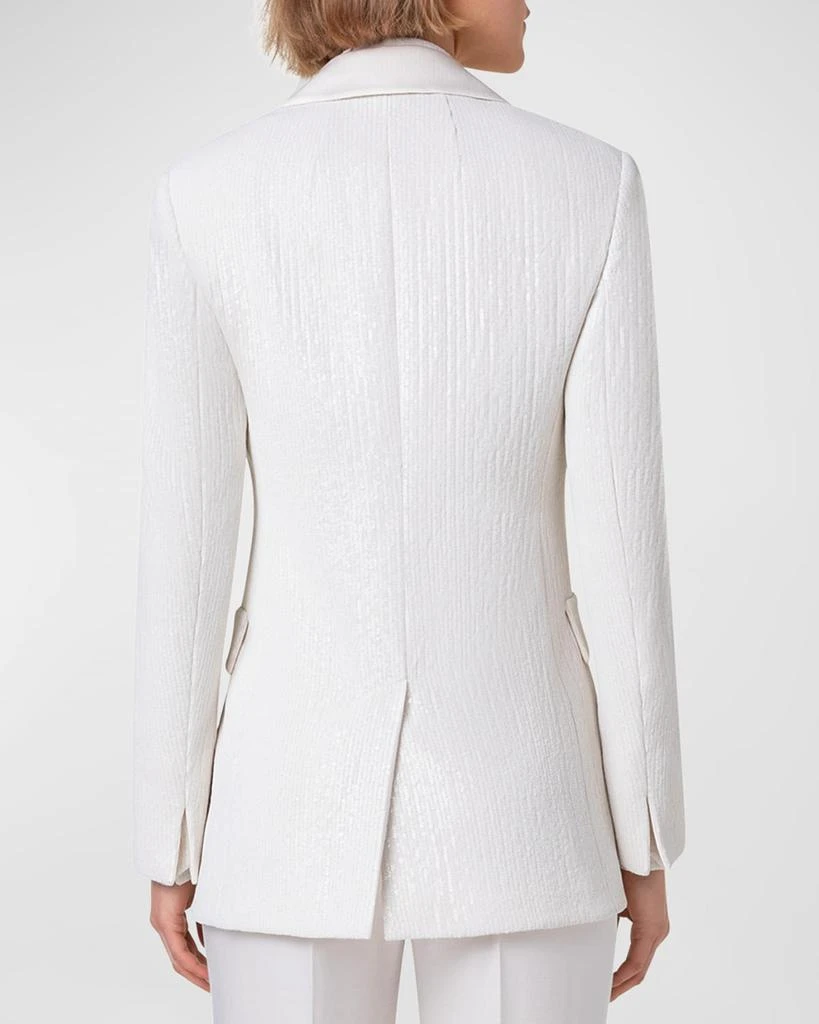 Akris Lucia Silk Chiffon Sequin Tuxedo Jacket 3