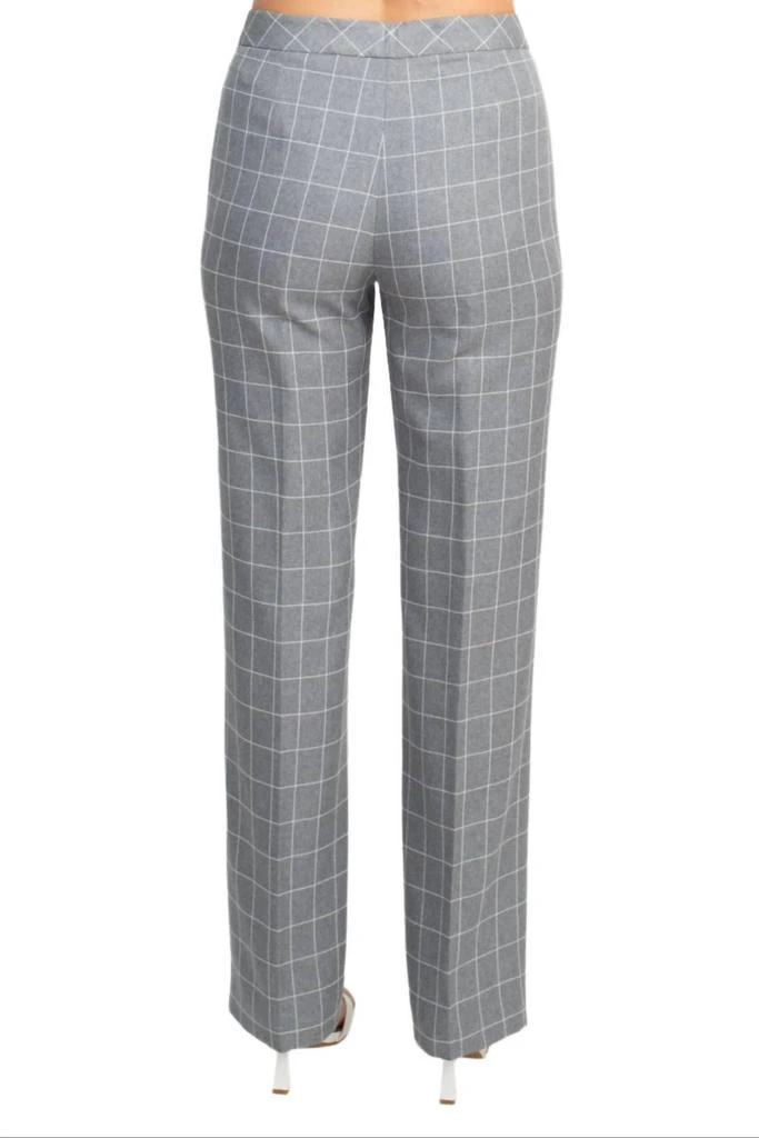 Le Suit Le Suit - Notched Collar Mélange Windowpane Jacket With Crepe Pant Suit Set 6