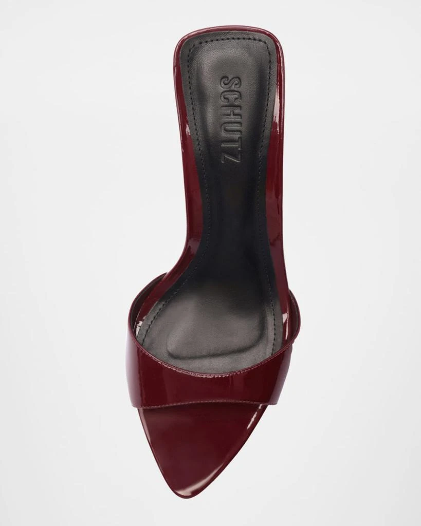 Schutz Elodie Patent Stiletto Mule Sandals 4
