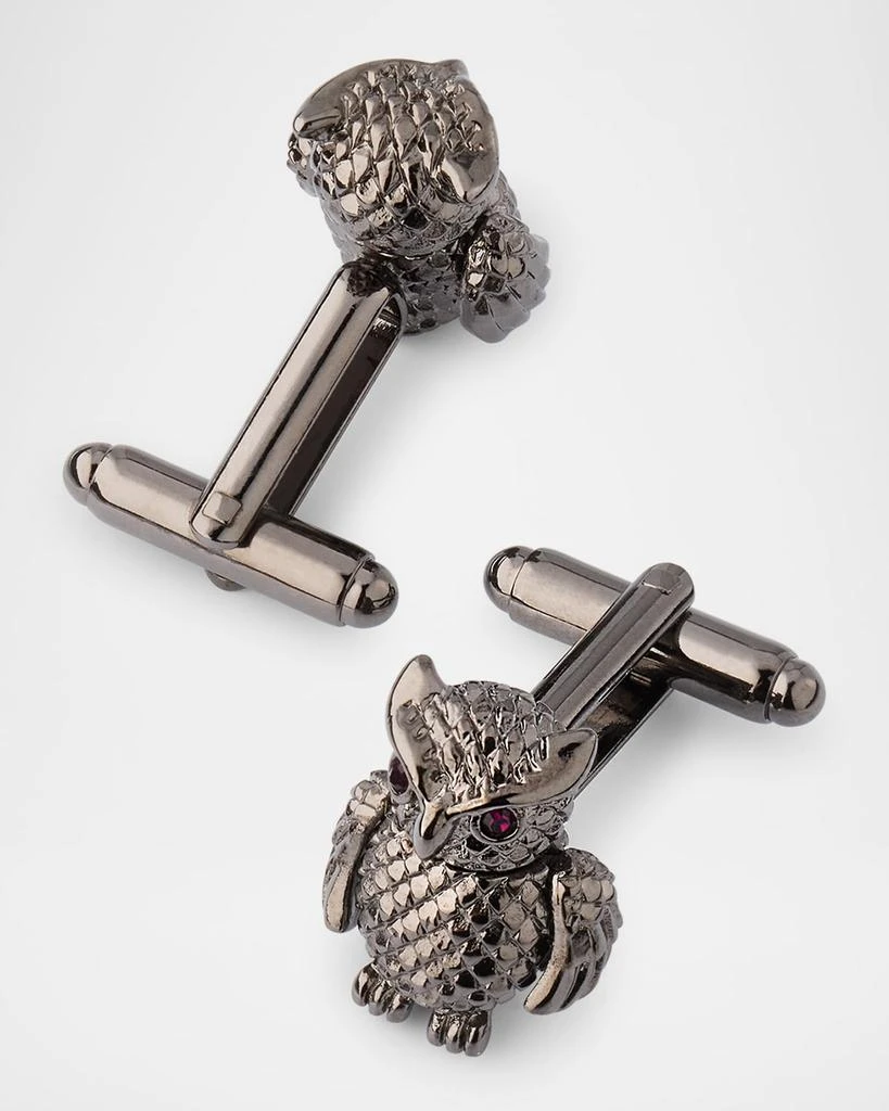 LINK UP Men's Owl Moving Wings Cufflinks 4