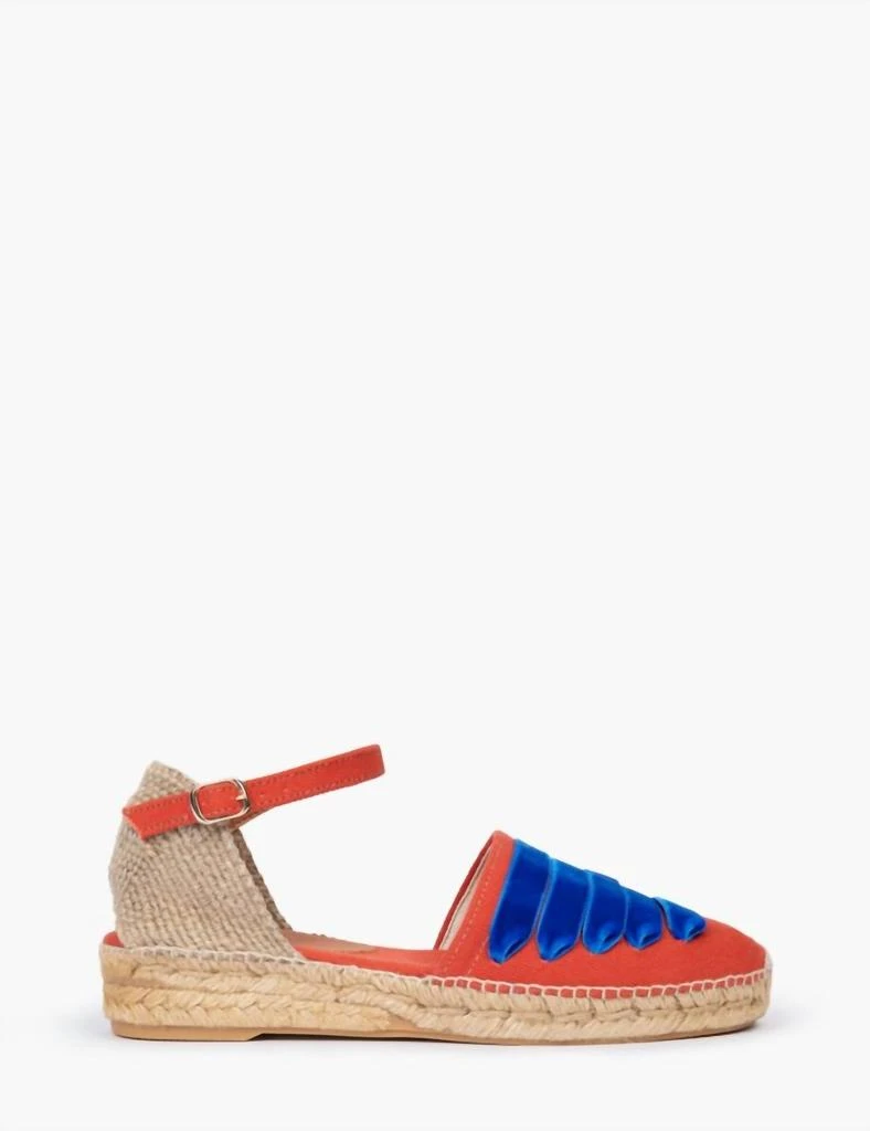 PENELOPE CHILVERS Women
s Low Mary Jane Dali Espadrilles In Blue Orange