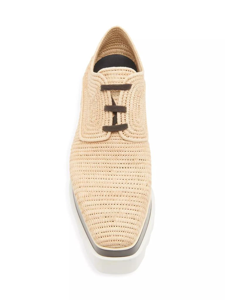 Stella McCartney Elyse Raffia Platform Oxfords 5