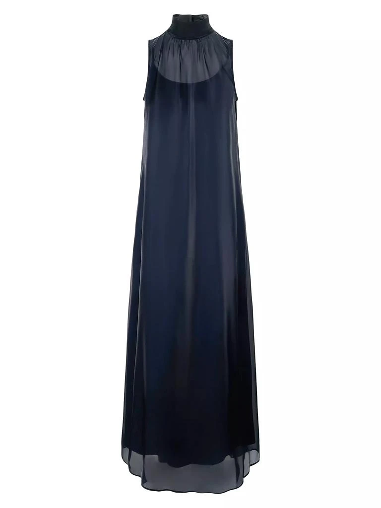 Staud Albee Turtleneck Chiffon Maxi Dress 1