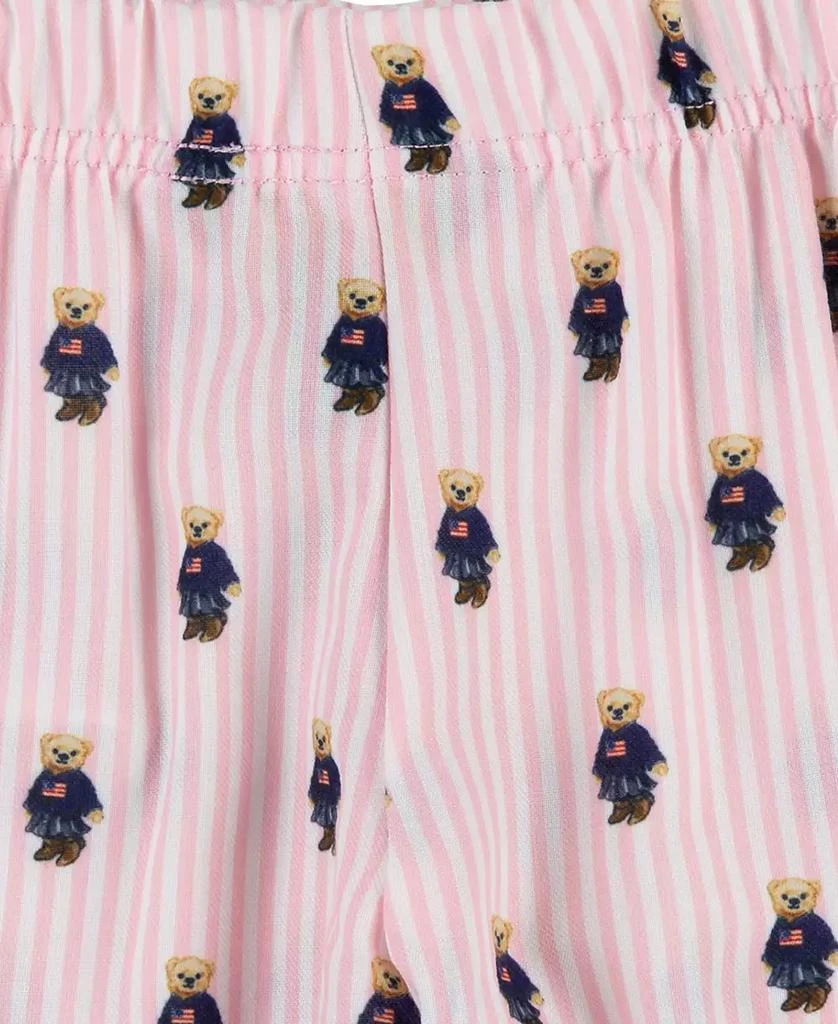 Ralph Lauren Big Girls Polo Bear Long Sleeve Pajamas, 2-Piece Set 3