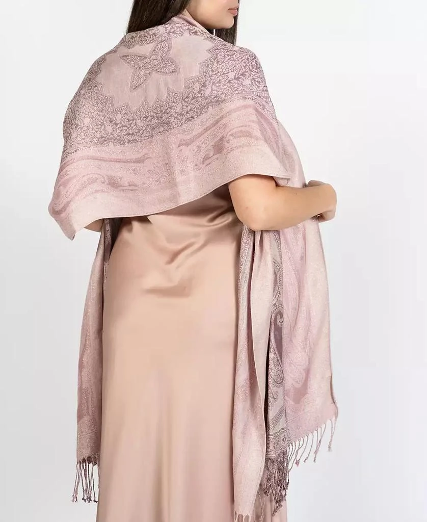 Vince Camuto Women's All-Over Paisley Lurex Scarf 14