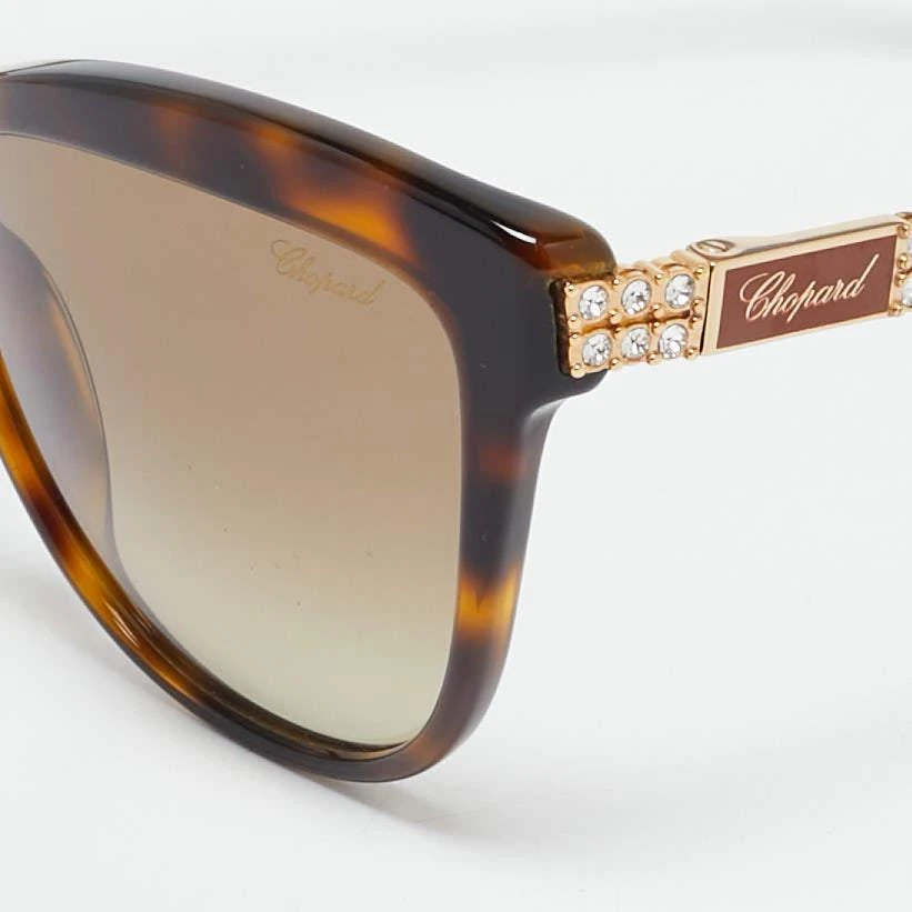 Chopard Chopard Tortoise Brown Gradient SCH189S Crystals Cat Eye Sunglasses 2