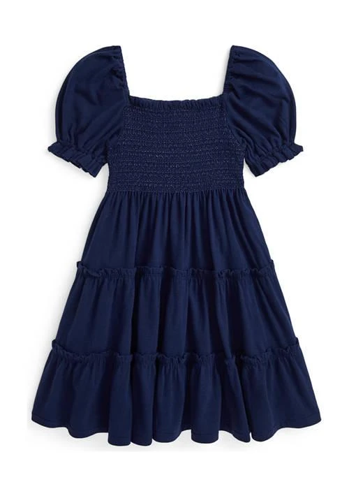 Ralph Lauren Lauren Childrenswear Girls 2 6X Smocked Cotton Jersey Dress 2