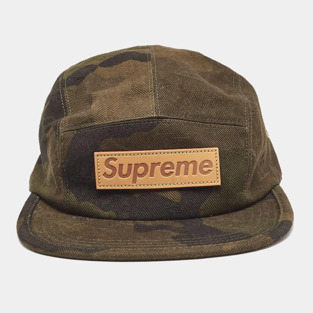 Louis Vuitton Louis Vuitton x Supreme Green Camouflage Cotton Cap Size 56 2