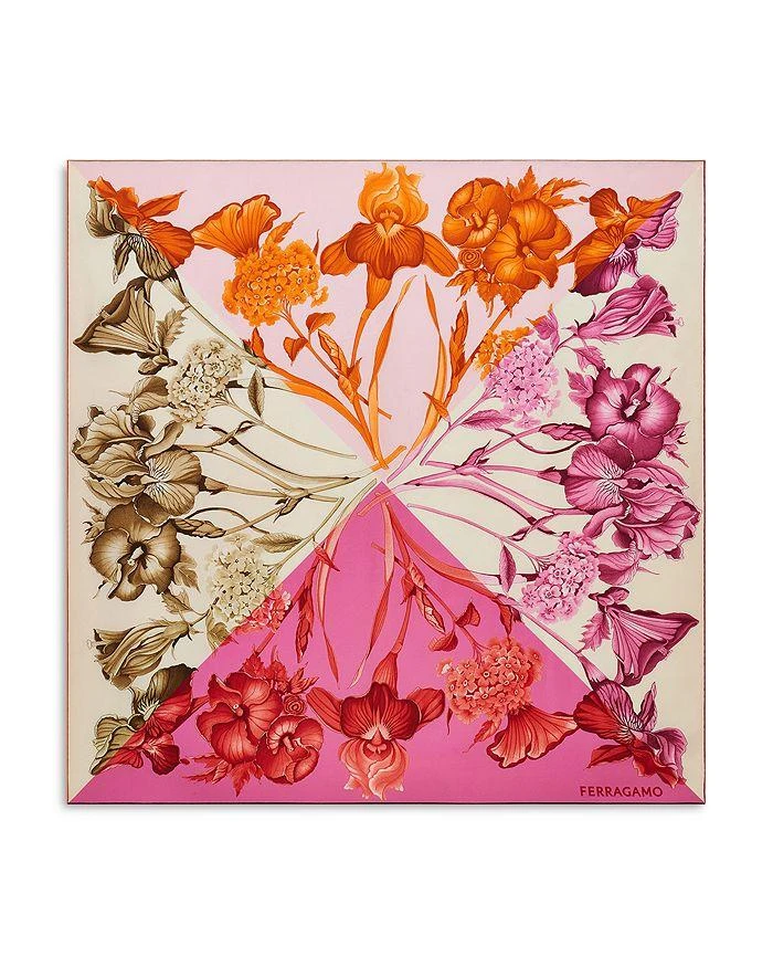 Salvatore Ferragamo Hydrangea Silk Scarf 1