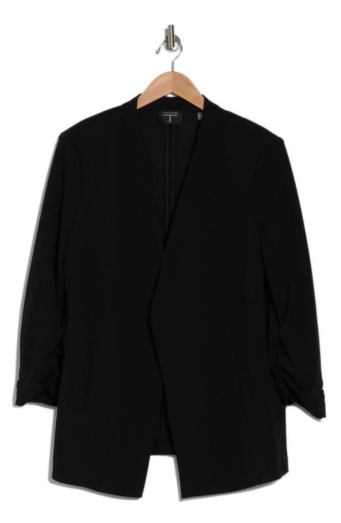 T Tahari Collarless Open Front Blazer 3