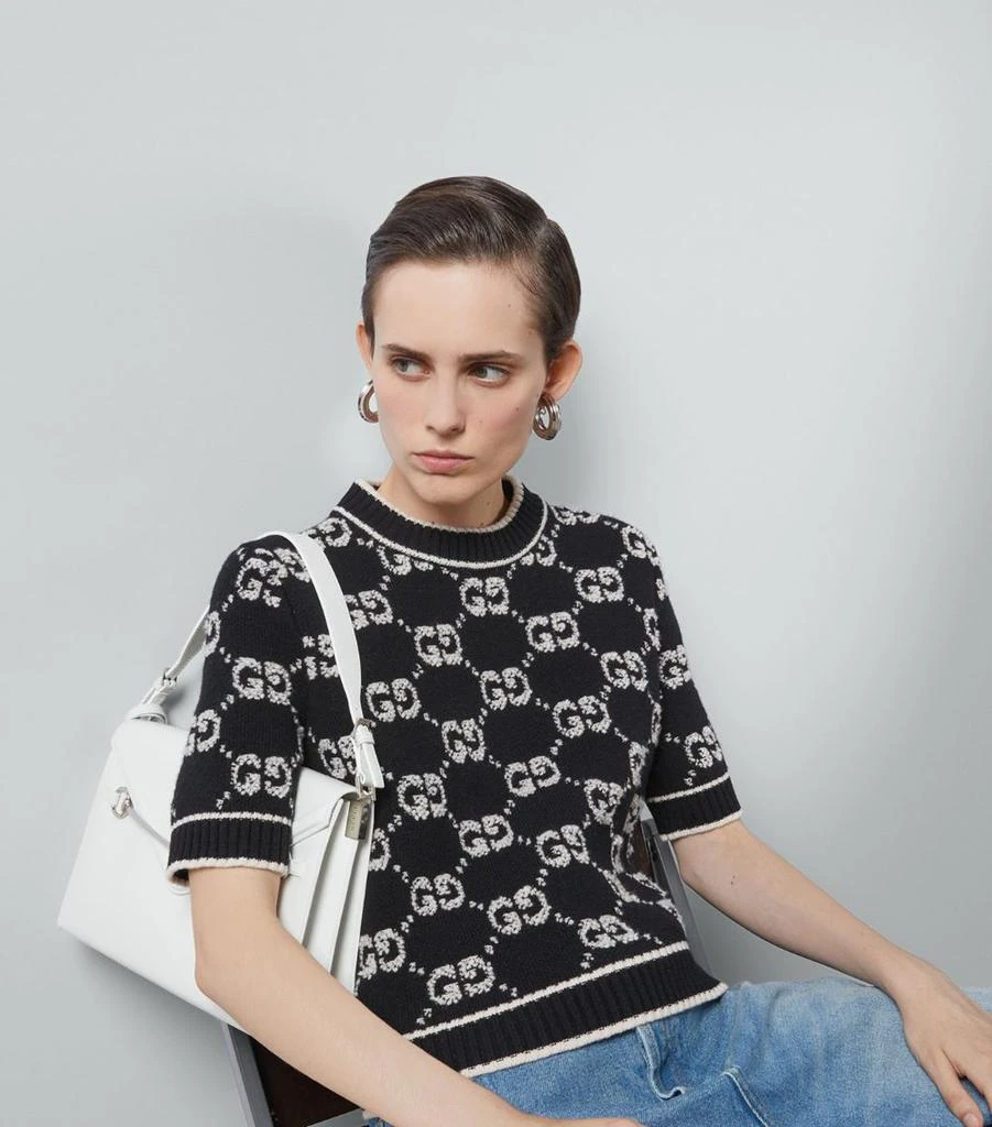 Gucci Wool Short-Sleeve Sweater 4
