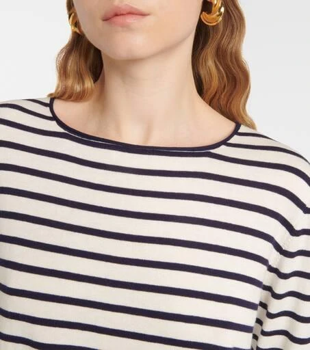 Jardin des Orangers Striped cotton, silk and cashmere T-shirt 5