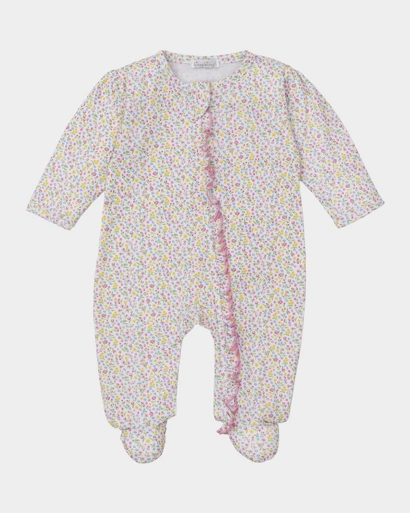 Kissy Kissy Girl's Garden Trellis Zip Footie, Size Newborn-9M 1