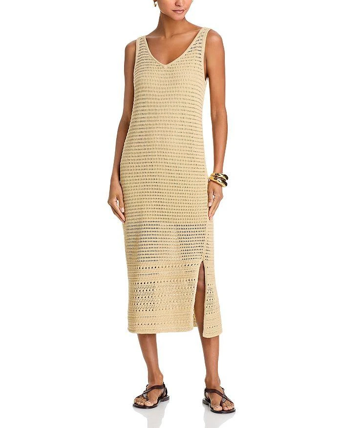 knee length dresses for ladies Lexi Printed Midi Dress in Yellow Multi main image 1
