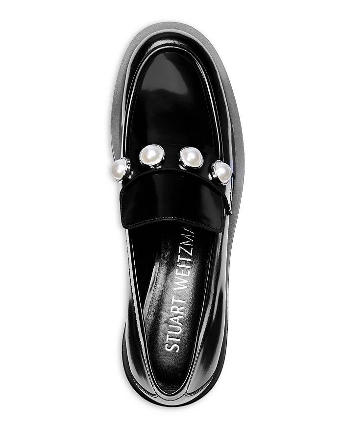 Stuart Weitzman Women's Portia Bold Slip On Embellished Loafer Flats 3