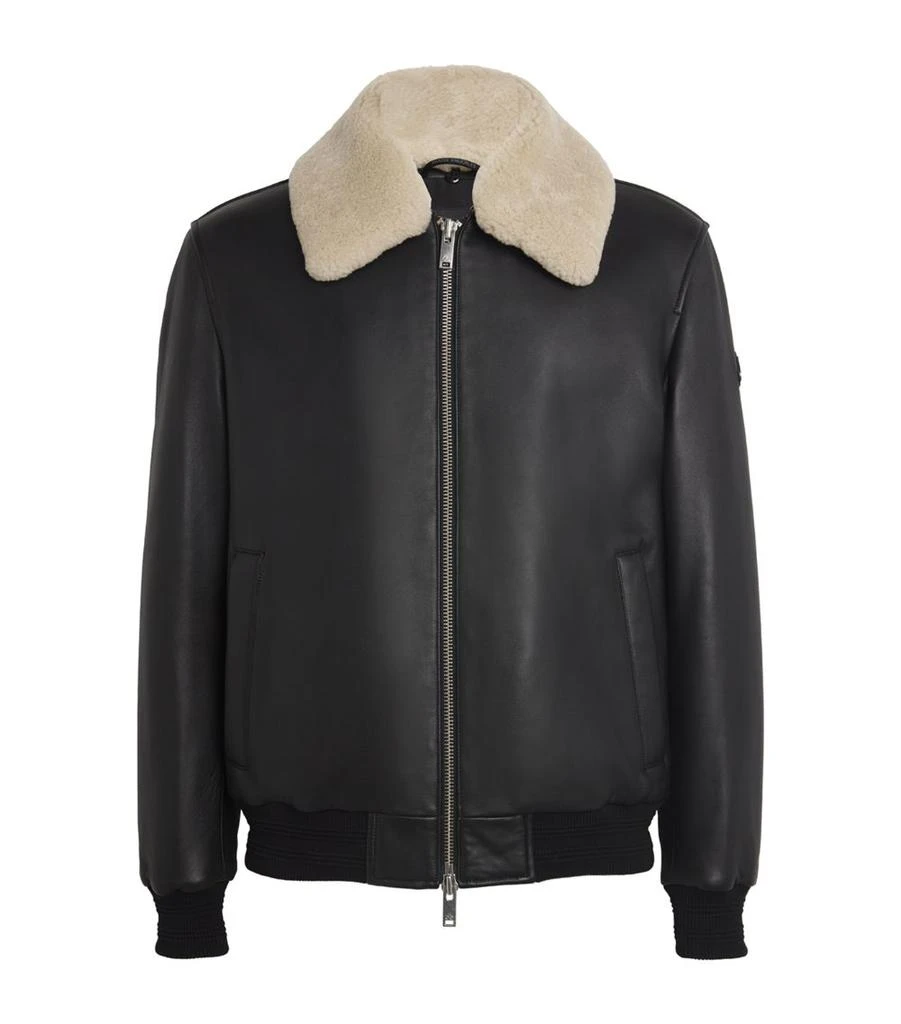 Moose Knuckles Leather Bomber Jacket 1