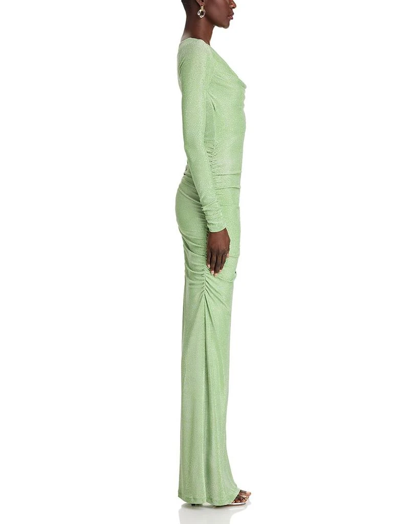 Black Halo Rafaela Metallic Knit Maxi Dress 5