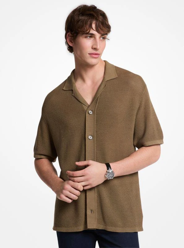 Michael Kors Open-Knit Cotton Shirt 1
