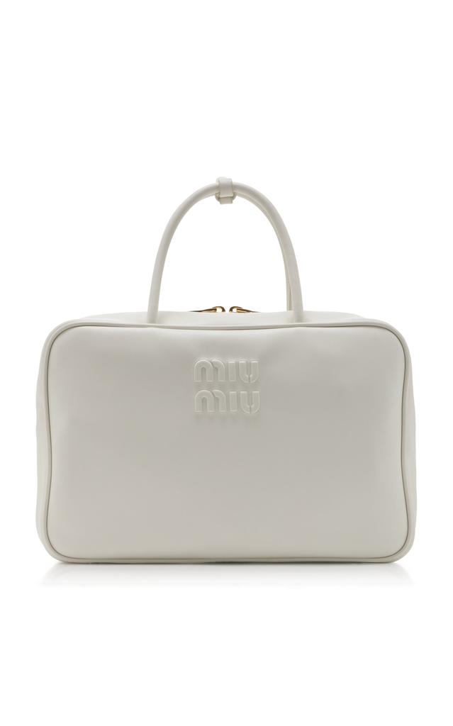 Miu Miu Miu Miu - Leather Top Handle Bag - White - OS - Moda Operandi