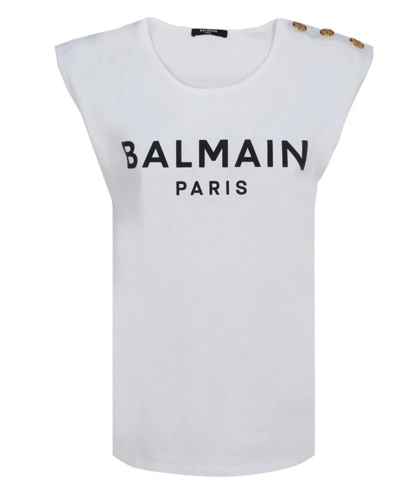 Balmain Balmain Button Embellished Tank Top 1