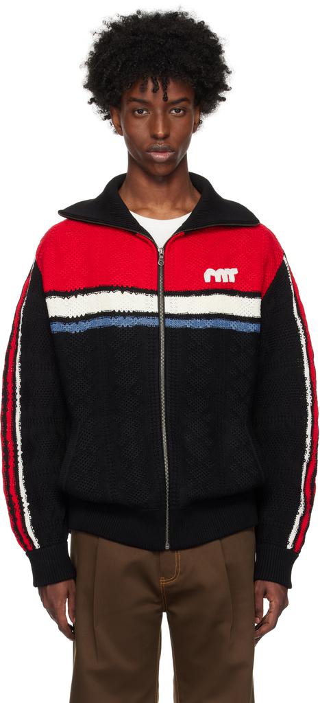 Shop Black Knitting Track Jacket on Sale at BeyondStyle Shop Black Knitting Track Jacket on Sale at BeyondStyle