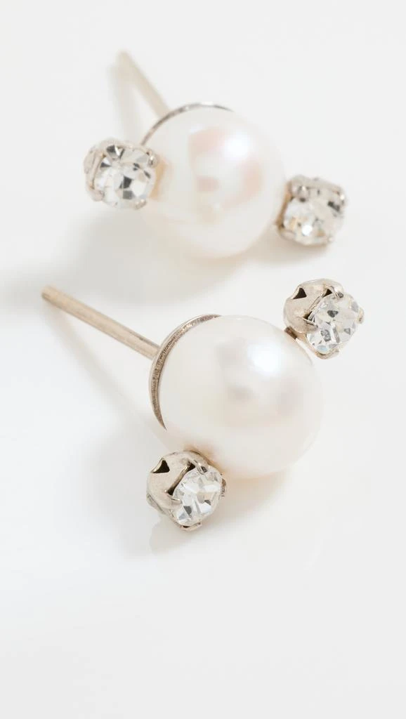 Simone Rocha Mini Pearl and Double Crystal Earrings 3