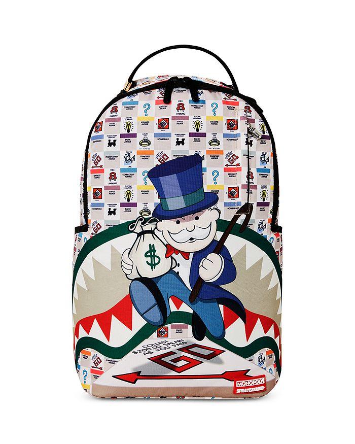SPRAYGROUND MONOPOLY WHEEL BARREL バックパック shark○関送込 Authentic SPRAYGROUND MONOPOLY WHEEL BARREL BACKPACK