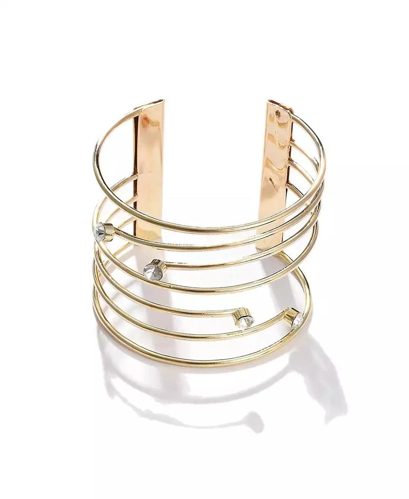 SOHI Women
s Lined Stone Cuff Bracelet