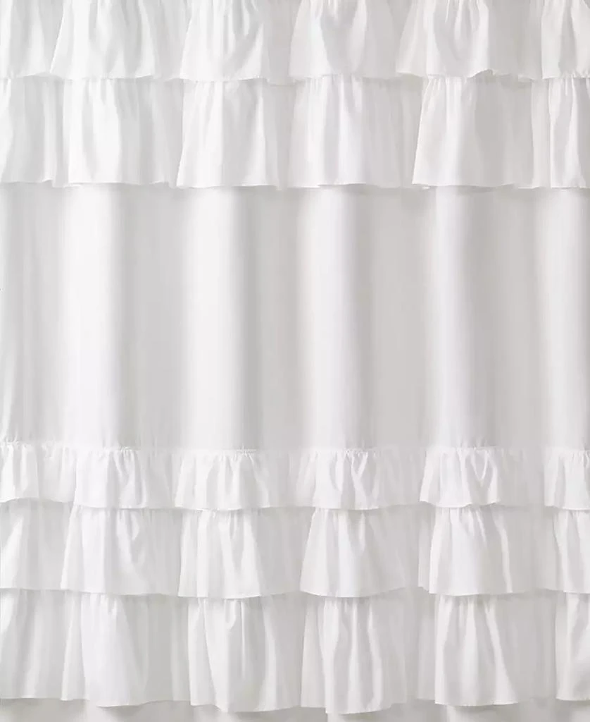Madison Park Grace Ruffled Shower Curtain, 72" x  72" 2