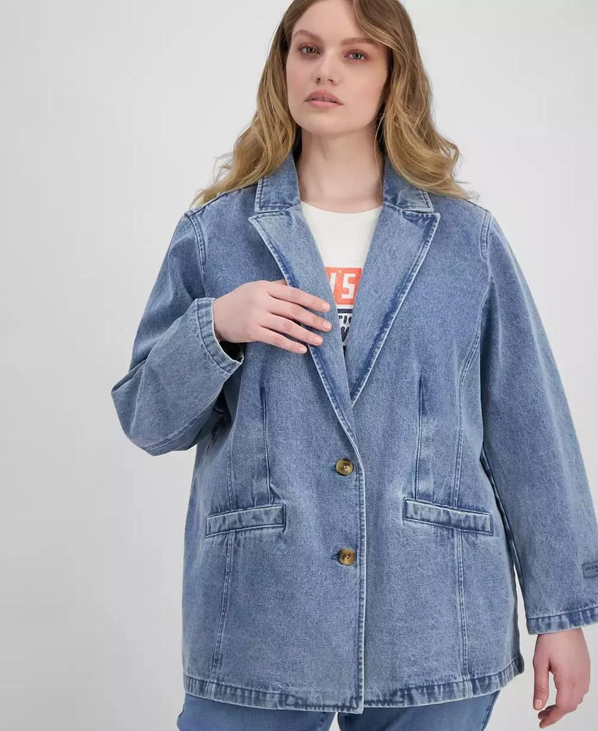 Levi's Plus Size Denim Long-Sleeve Blazer Jacket 3
