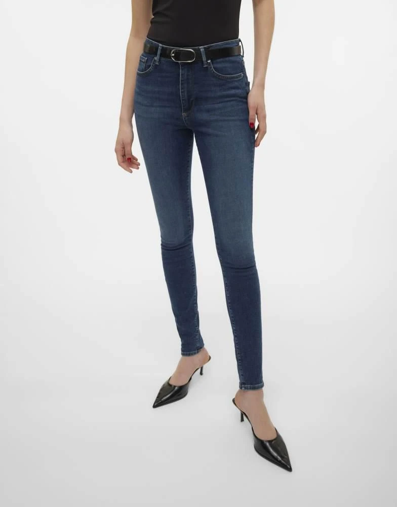 VERO MODA Vero Moda Skinny fit jeans in dark blue denim 1