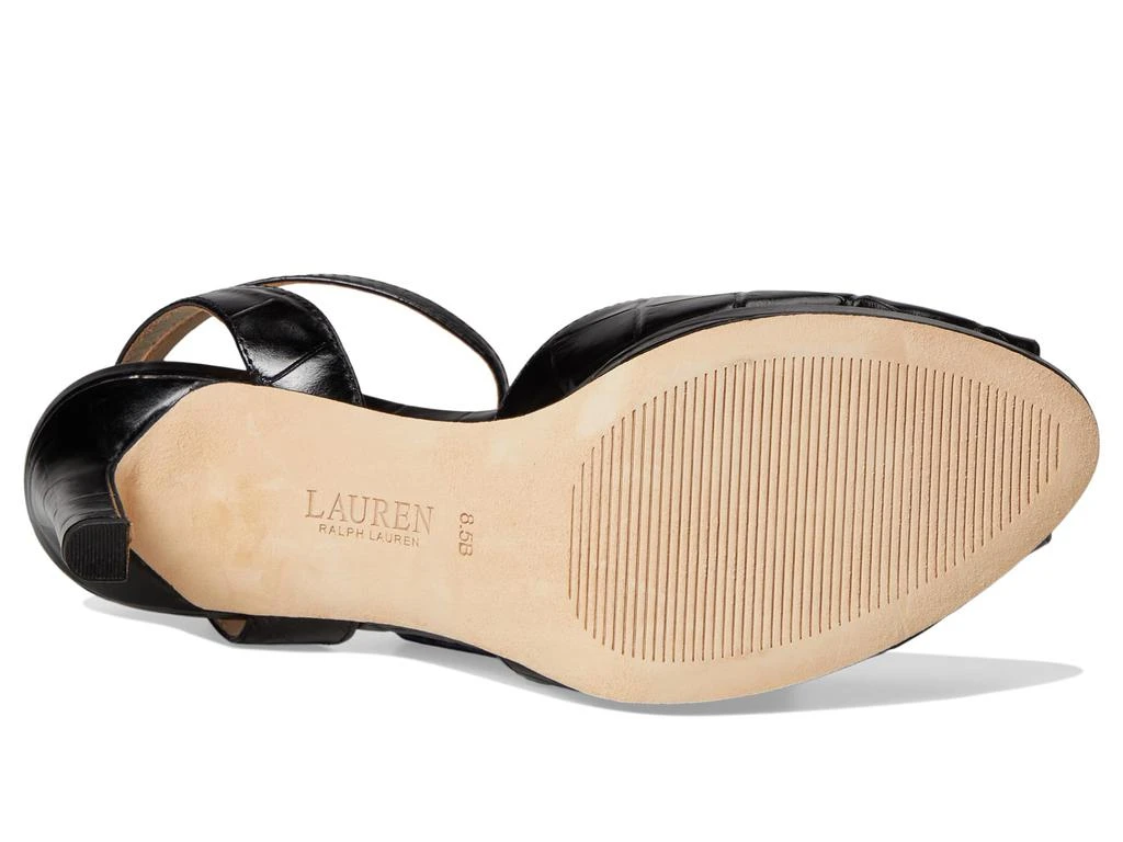 Ralph Lauren Kyla Crocodile-Embossed Leather Sandals 3
