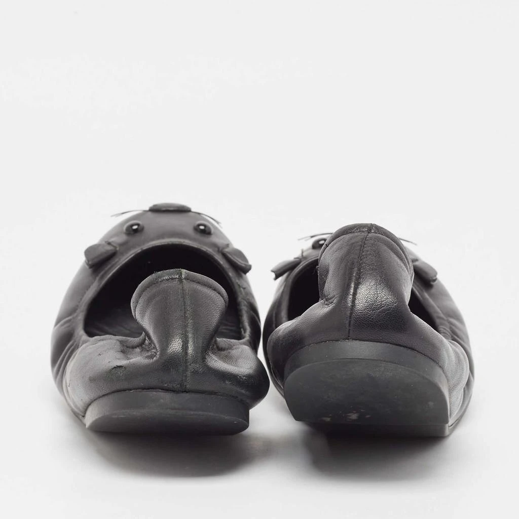 Marc Jacobs Marc Jacobs Black Leather Mouse Scrunch Ballet Flats Size 40 5
