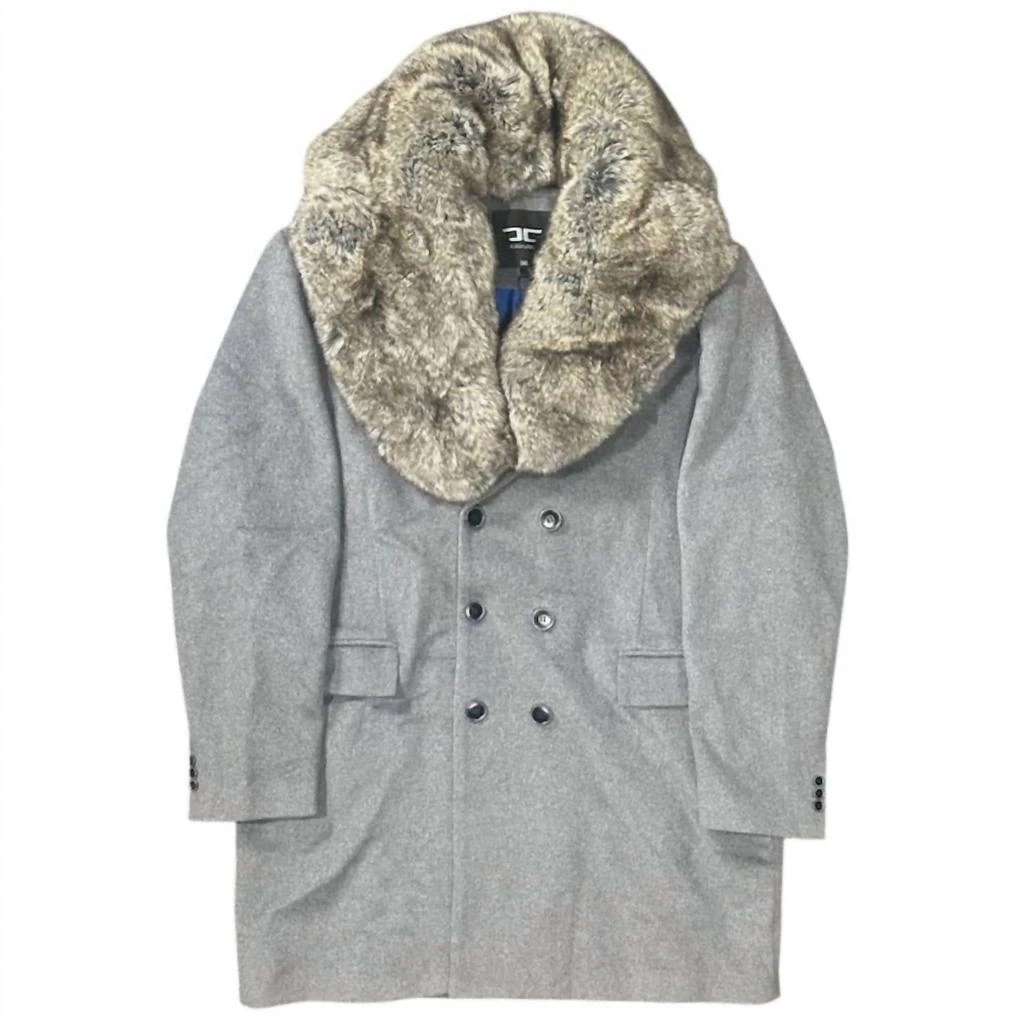 JORDAN CRAIG Men's Frank White Peacoat In Smoke 1
