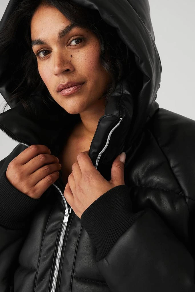 Alo Faux Leather Boss Puffer - Black 8