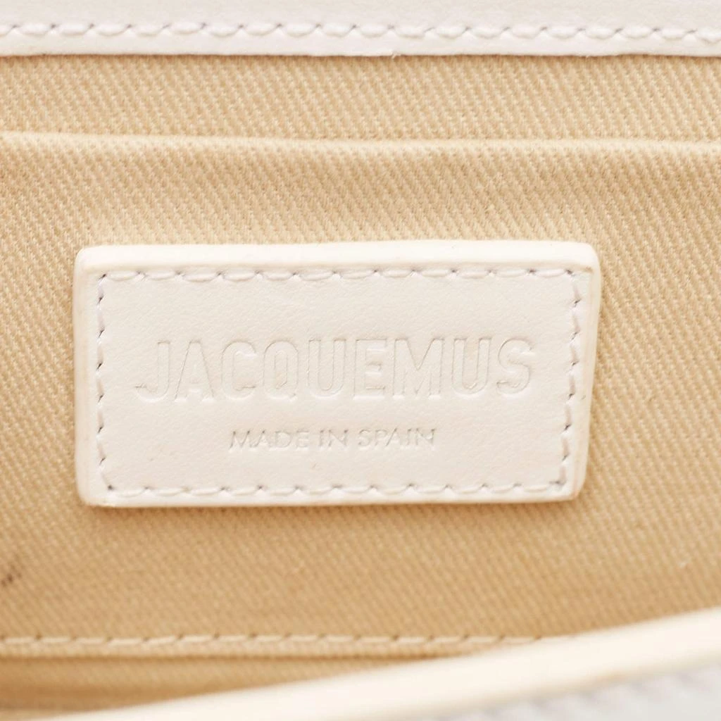 Jacquemus Jacquemus White Leather Long Le Chiquito Top Handle Bag 9