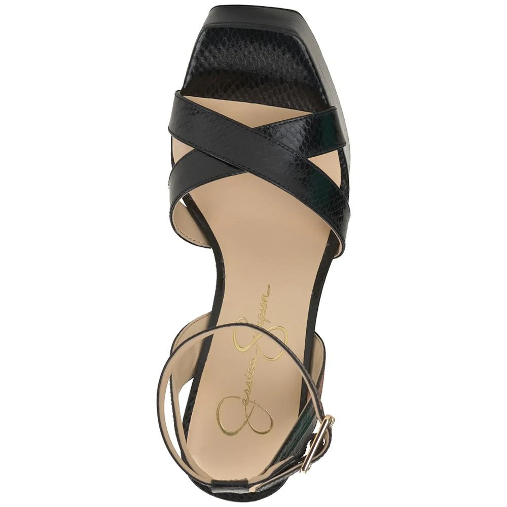 Jessica Simpson Women's Beasley Ankle-Strap Platform Dress Sandals 4