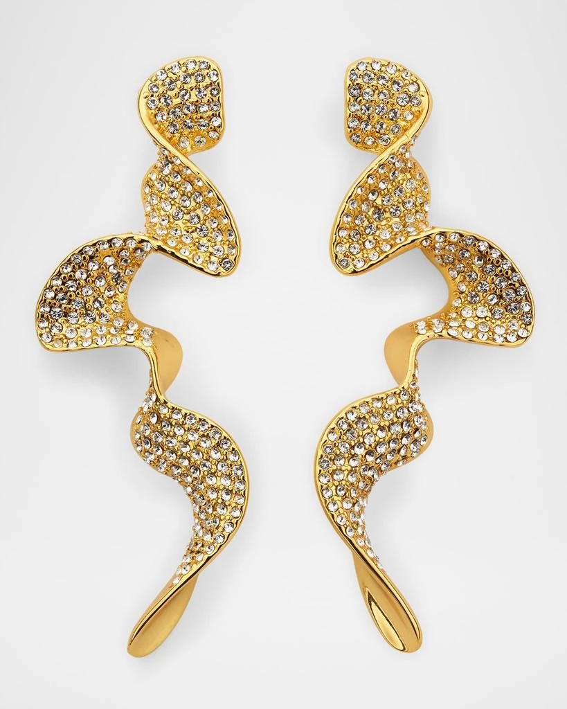 Kenneth Jay Lane Abstract Twist Drop Pierced Earrings 1