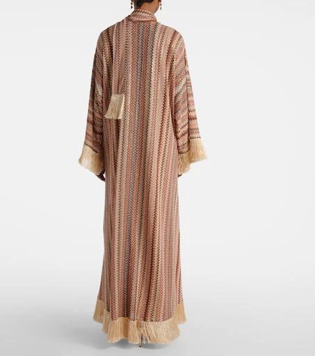 Missoni Zigzag sequined fringed lamé kaftan 3
