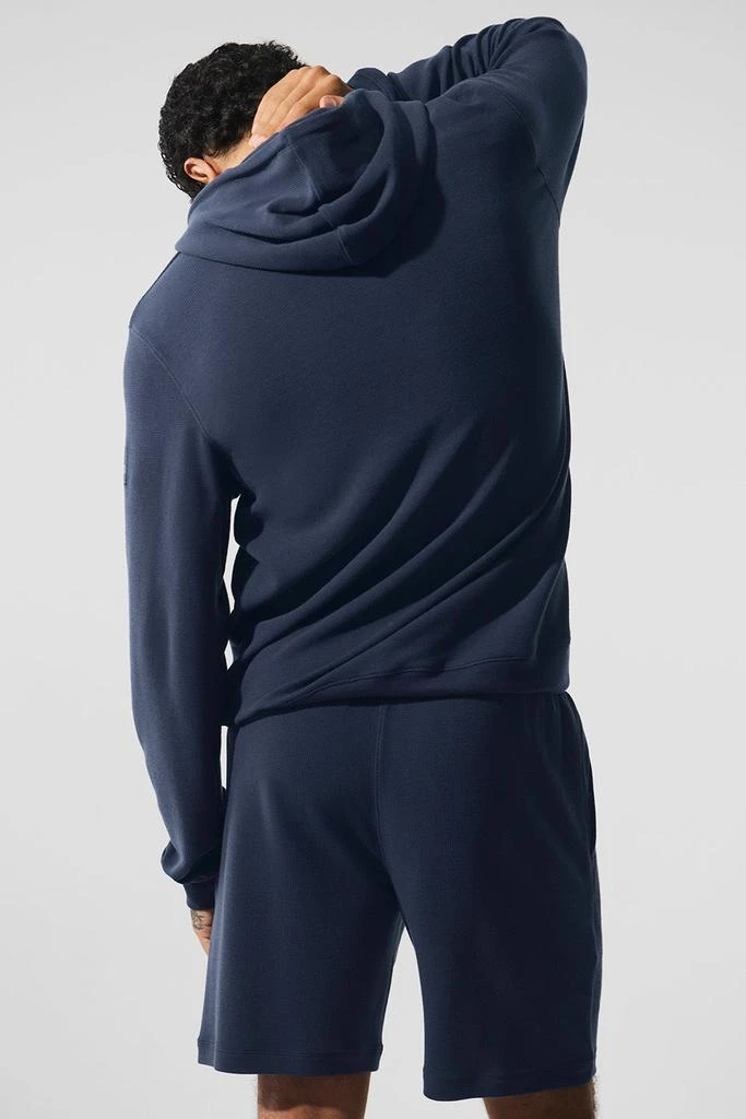 Alo Micro Waffle Fast Break Hoodie - Navy 2